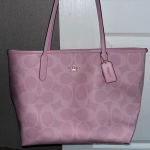 Coach Powder Pink Signature Tote